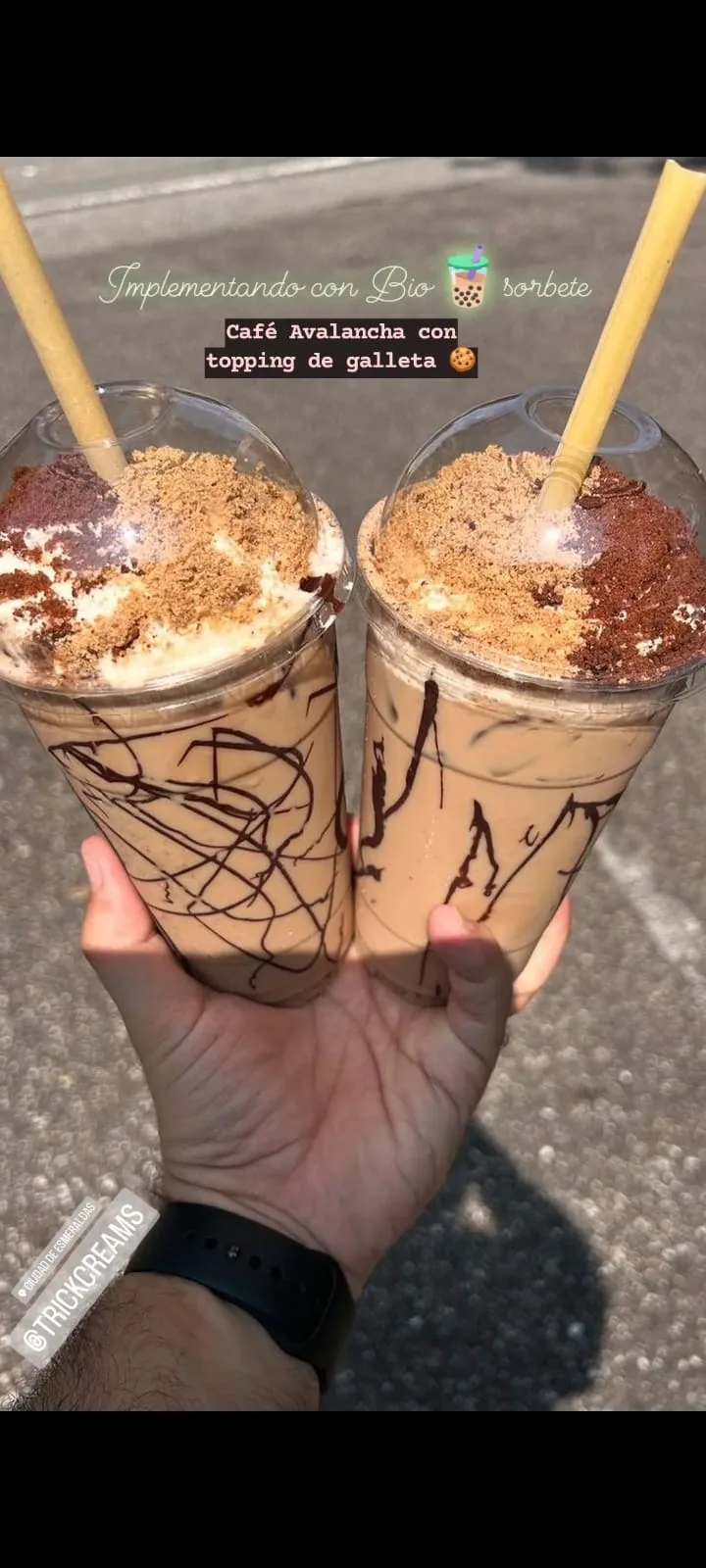 Dos bebidas frías Trickcreams